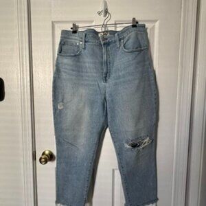 Madewell Distressed Perfect Vintage Curvy Jeans (Size 32 Petite)